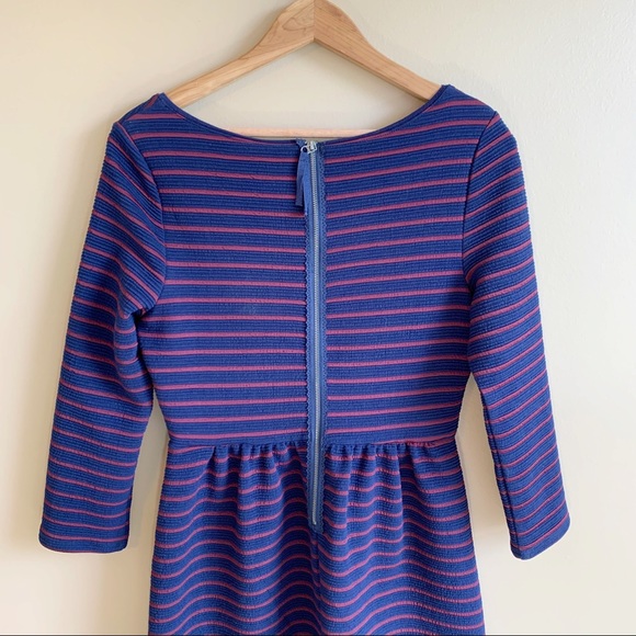 Maeve 3/4 Sleeve Stripe Dress Fit Flare RELISTED - Picture 8 of 11